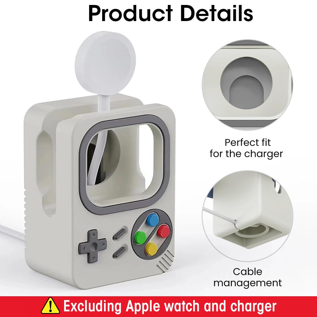 ZORBES® Silicone Stand for Apple Watch Retro Cartoon Apple Watch Holder Wireless Charger Organizer Universal Wireless Charger Organizer Charging Stand for Apple Watch Series Apple Watch SE - verilux