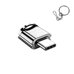 Verilux Micro SD Card Reader Mini Type C Card Reader TF Card Reader with Keychain USB C to Micro SD SDHC SDXC OTG Memory Card Reader Compatible with Laptops, MacBook Pro, Galaxy Note 20 S20 - verilux