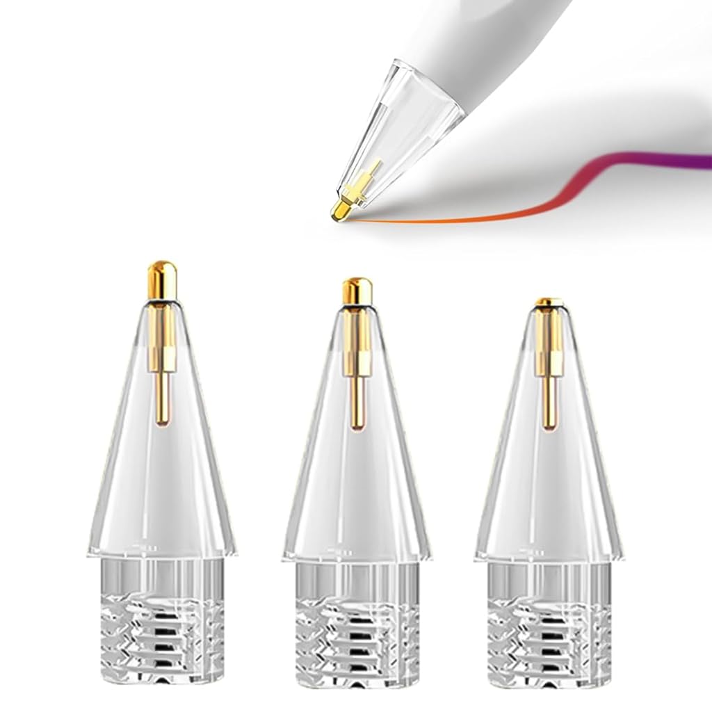 ZORBES® 3Pcs Replacement Pencil Tips for Pencil 2nd Gen & 1st Gen 0.6mm/1.0mm/1.5mm Pencil Tips Transparent Metal Nibs for Pencil 2nd Gen & 1st Gen - verilux