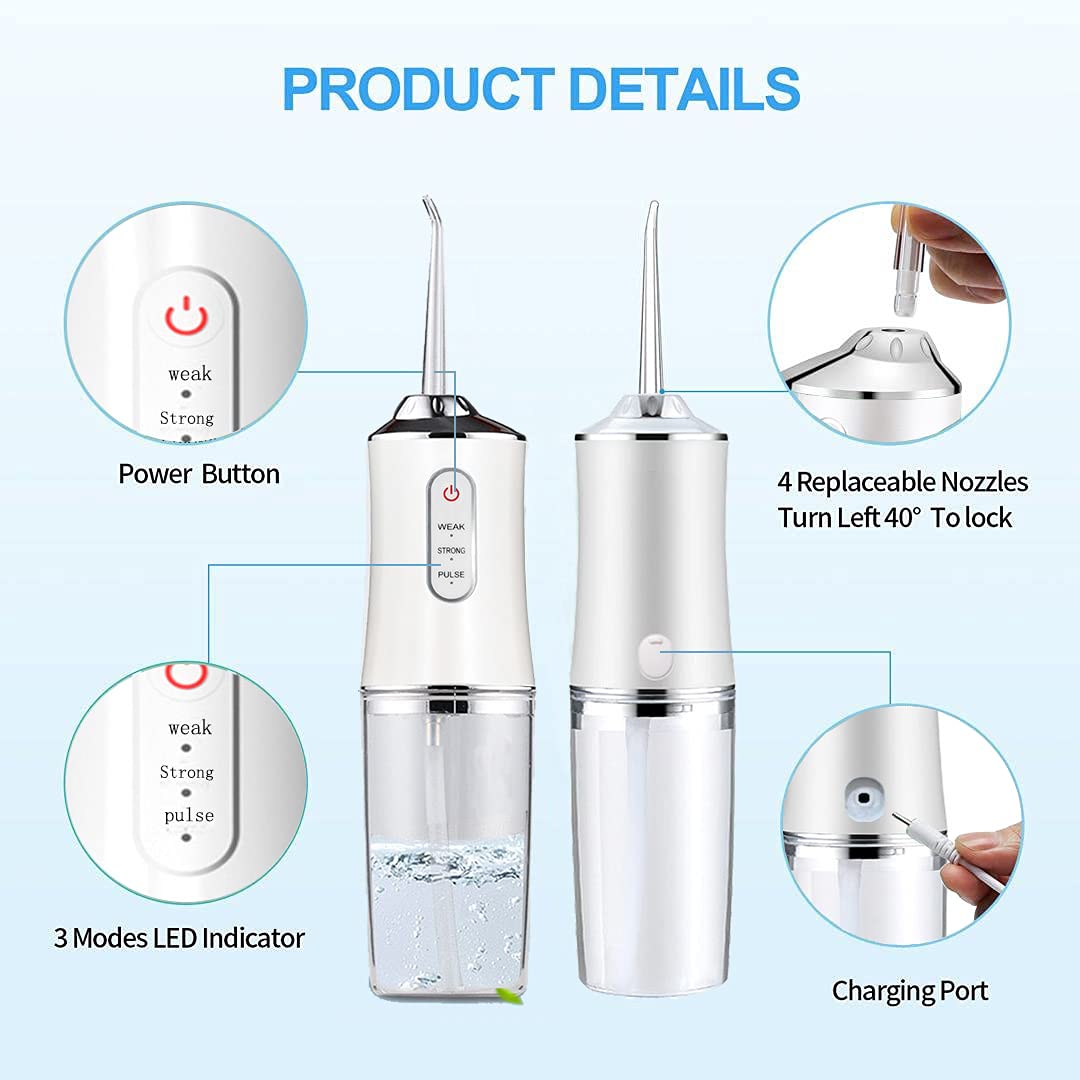 Verilux® Professional Flosser Cordless Teeth Cleaner