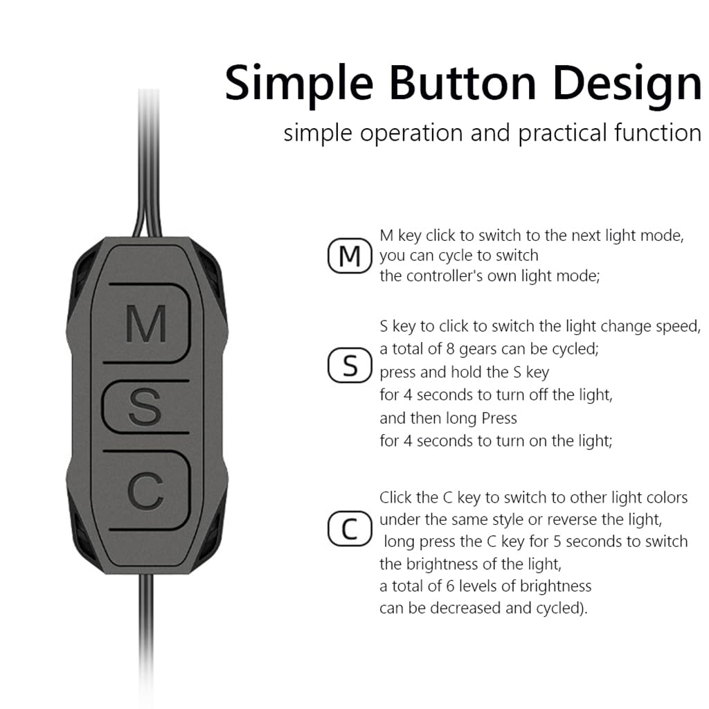 Zeitel® ARGB Controller 5V 3Pin RGB Controller for PC, Built-in Light Modes, SATA Power Supply Light Stripe Remote Controller, PC Modification ARGB Controller for ARGB Fans, ARGB Light Strips - verilux