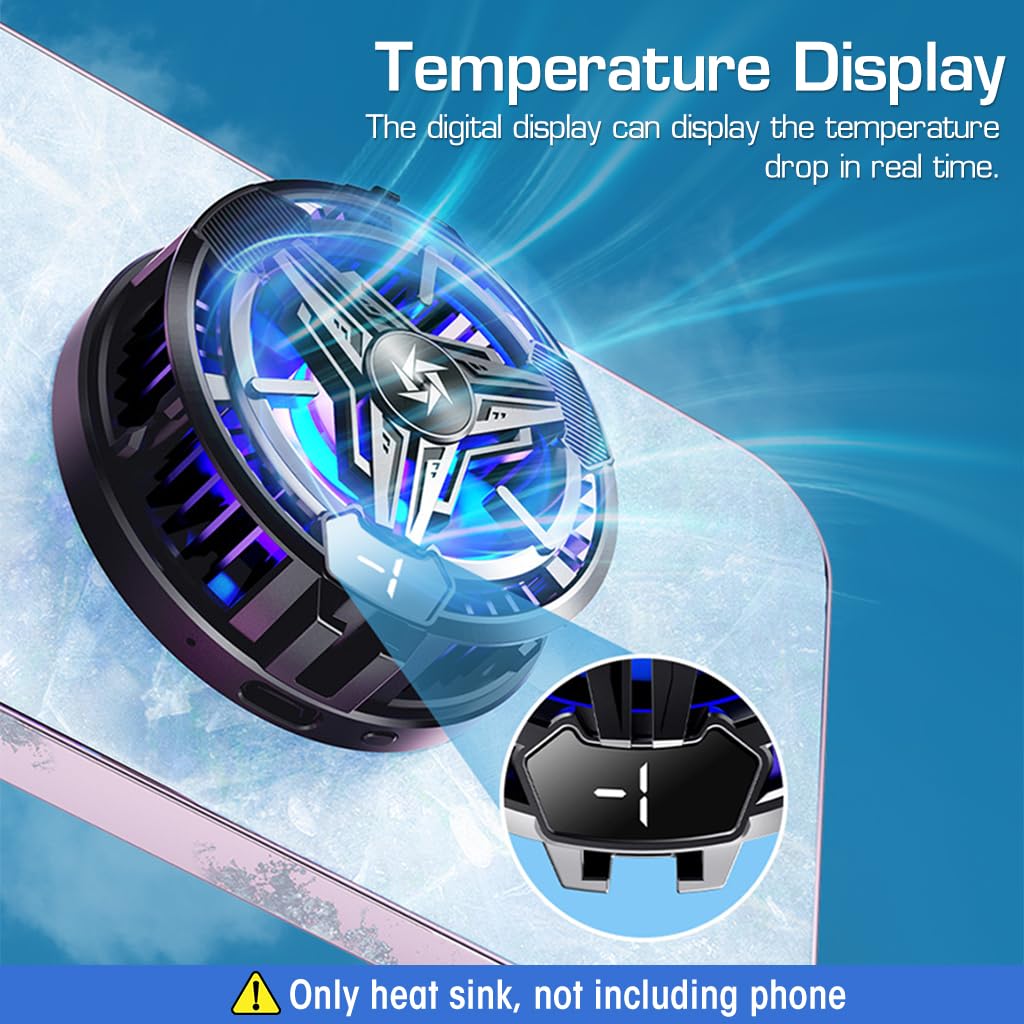 ZORBES® Led Phone Cooler Gaming Fan T2 Plus - verilux
