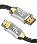 Verilux 8K HDMI 2.1 Cable 2m,48Gbps Ultra HD Lead High-Speed Cord, Supports 8K@60HZ, 4K@120Hz, eARC HDR10, HDCP 2.2/2.3 Dolby, 3D, VRR, Compatible with Fire TV/Roku TV/PS5/Xbox/Nintendo Switch