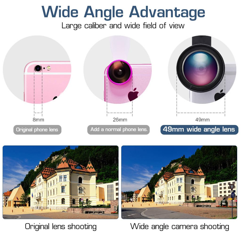 ZORBES® 0.45X Wide Angle Lens with & 12.5X Macro HD Clip-on Phone Camera Lens - verilux