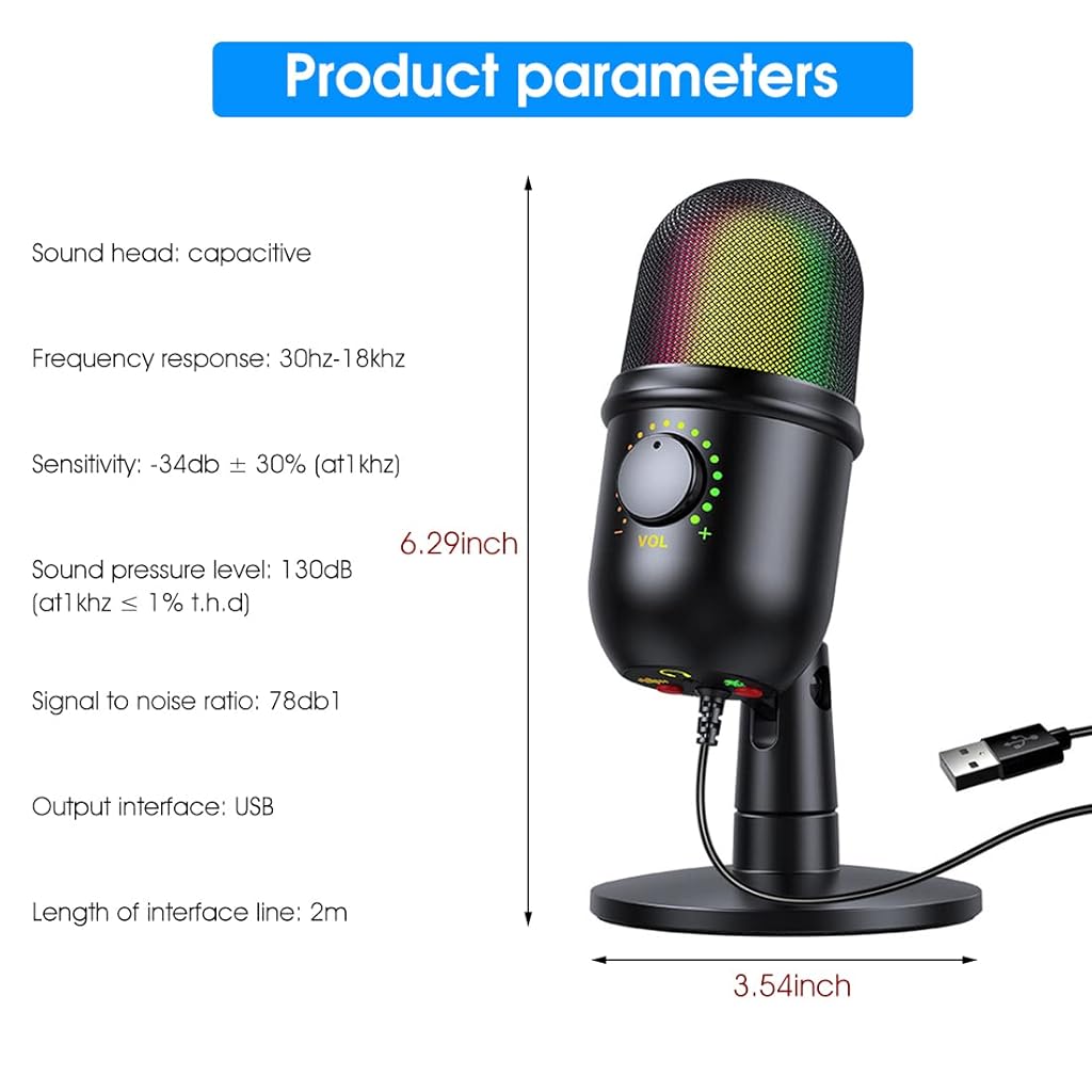 ZORBES® USB Gaming Microphone (Black)