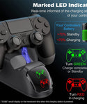 Verilux 800MA PS4 Controller Charger, Dual Slot PS4 Controller Charger, PS4 Charging Dock Station, USB PS4 Controller Charger Station for Playstation 4/ PS4 Slim / PS4 Pro/PS4 Controller