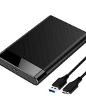Verilux 2.5 inch Hard Drive Enclosure SATA to USB 3.0 for 2.5 Inch SSD & HDD 7mm 9.5mm Tool-Free External Hard Disk Case Max 2TB Support SATA Compatible with WD Seagate Toshiba Samsung Hitachi