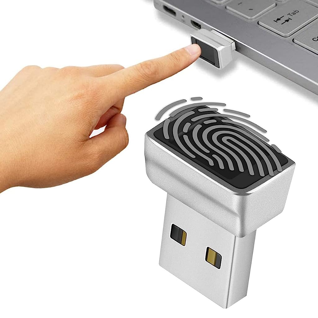 Verilux USB Fingerprint Reader for Windows 10/11, High Precision Bio-Metric Capacitive Fingerprint Reader, Quick Access to Laptop, PC, File, Encryption/Dencryption, Log in, Plug and Play