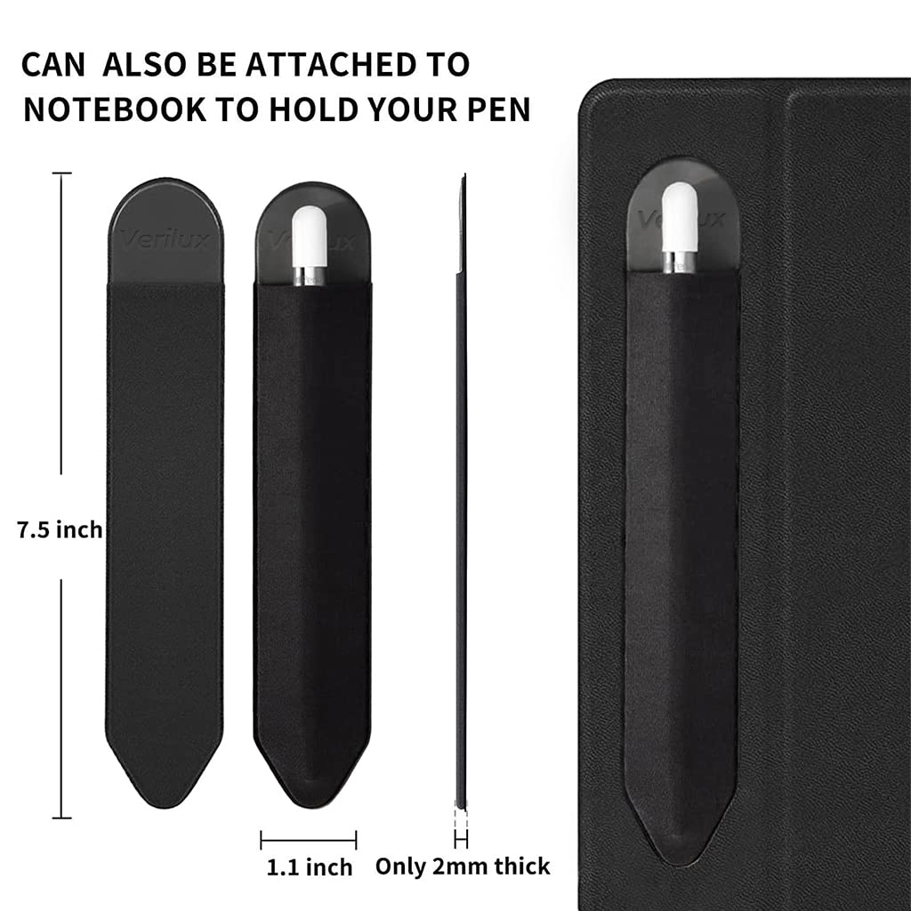 Pencil Holder Cover for Apple Pencil 1st 2nd G (Black)