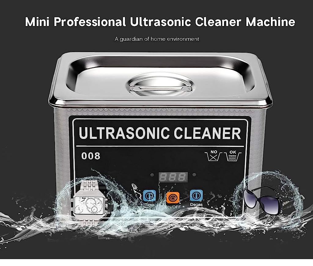 Mini Ultrasonic Cleaner Machine 42KHz 0.8L - verilux