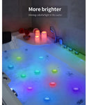 Verilux 2Pcs Waterproof IP68 Submersible Led Aquarium Lights 16 Colors&4 Mode Designs Fish Tank Aquarium Lights Underwater Battery Operated Spot Light for Aquarium Fountain Pond Pool