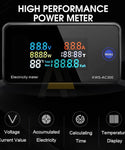 Verilux Energy Meter, Voltmeter, 7 in 1 AC 50-300V 100A Watt Meter, Active Power Factor, Current Ampere Voltage Monitoring Device with LCD Display, Digital Watt Meter, Power Consumption Meter