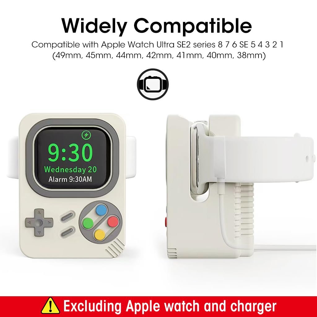 ZORBES® Silicone Stand for Apple Watch Retro Cartoon Apple Watch Holder Wireless Charger Organizer Universal Wireless Charger Organizer Charging Stand for Apple Watch Series Apple Watch SE - verilux