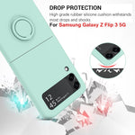 ZORBES® Phone Case for Samsung Galaxy Z Flip 3 5G, 6.7'' Phone Case with Built in Metal Phone Grip TPU Phone Case Anti Scratch Phone Cover for Galaxy Z Flip 3, Green