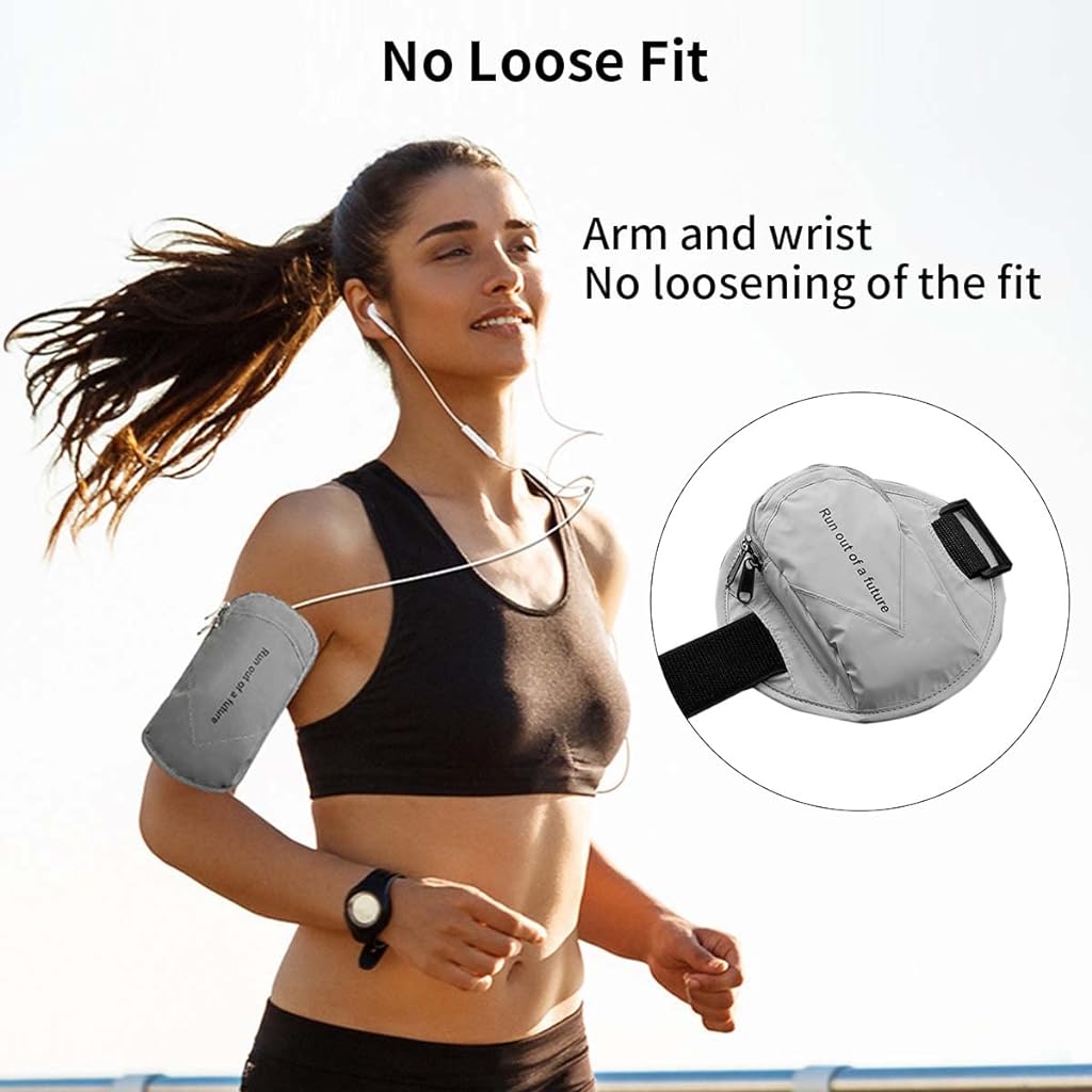 ZORBES® Armband for Mobile Phone Running, Waterproof Reflective Phone Holder for Running for iPhone 14, 13, 12, Large capacity Arm Band with Card Holder for Within 7in 's Mobile - verilux