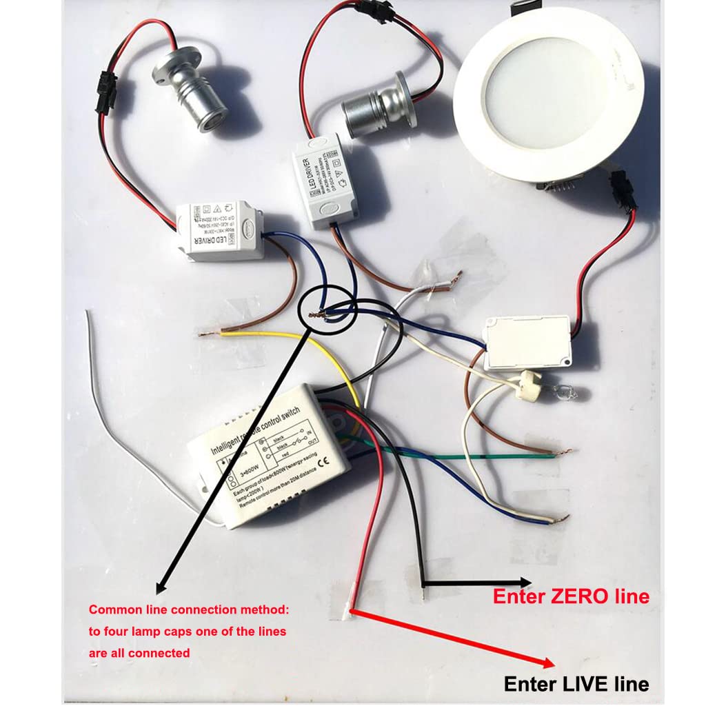 Wireless 4 Way ON/Off Switch Module Receiver+Controller, 220V