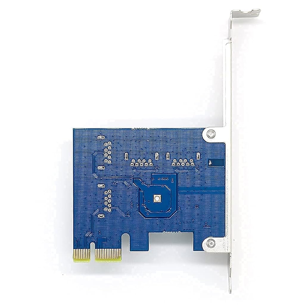 Verilux® PCIe 1 to 4 Riser Card Pcie Splitter 1 to 4 PCI Riser Card, 4 Risers into 1 PCI Card, PCIe Risers 1X to External 4 PCI-e USB 3.0 Adapter Multiplier for Bitcoin Miner Device - verilux