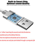 USB Sound Card USB to 3.5mm Jack Audio Adapter