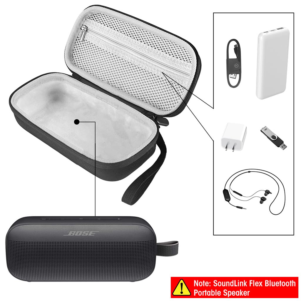 ZORBES® Carring Case for Bose SoundLink Flex Storage Case with Hand Strap Hard EVA Protective Case for SoundLink Flex Wireless Bluetooth Speaker, Not Included Bose SoundLink Flex - verilux