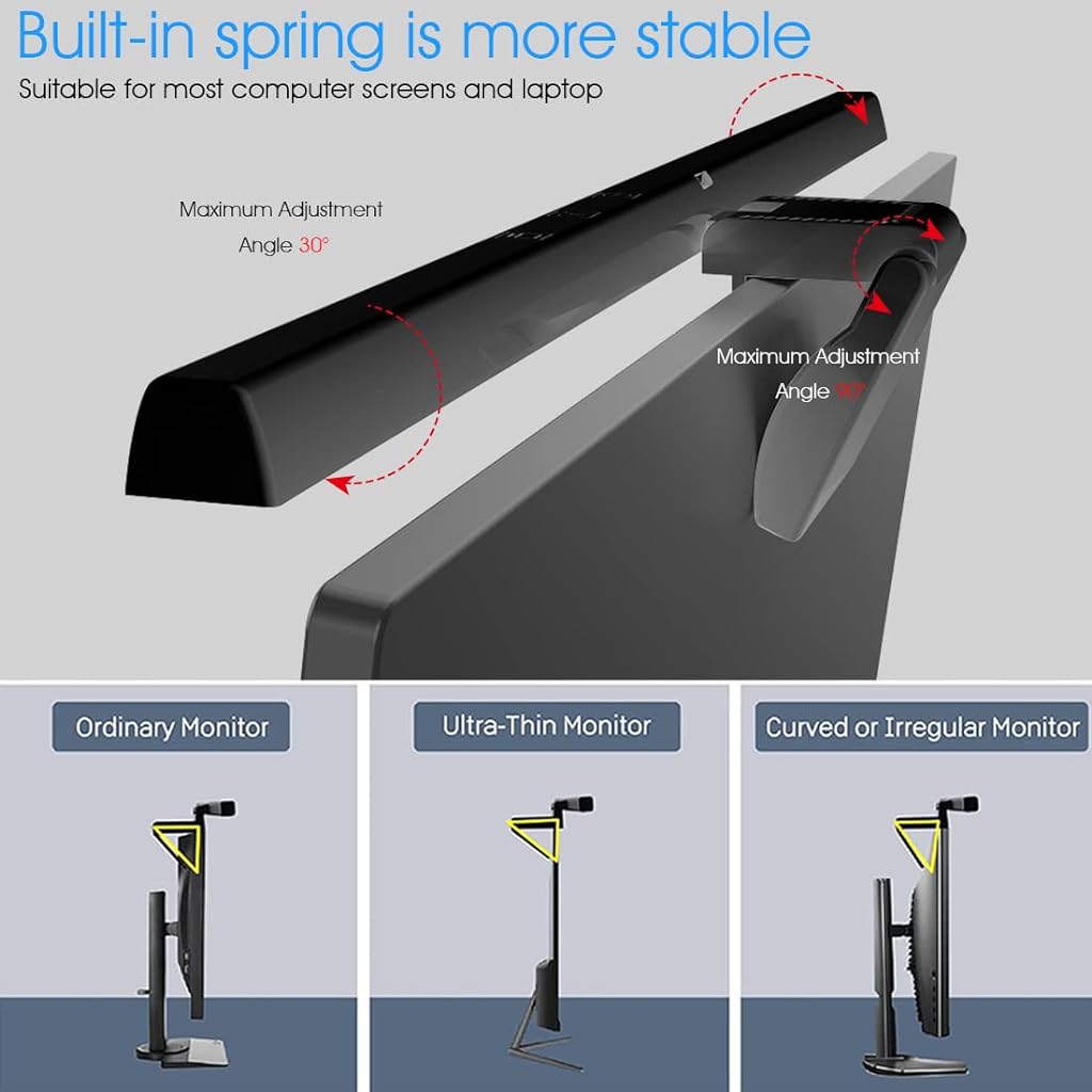 ZORBES® LED Computer Monitor Light - LED Screenbar Monitor Lamp, Auto-Dimming, Hue Adjustment Features, E-Reading USB Powered Lamp for Desk/Gaming/Home/Office, Complements with backligh (50cm)
