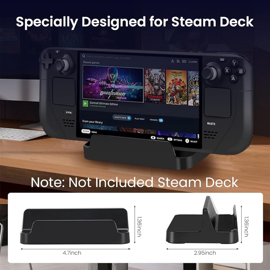 ZORBES® Holder for Steam Deck Desk Stand for Rog Ally Switch Game Pad Stand Anti-Slip Base Design Steam Deck Accessories Holder Stand for Asus Rog Ally Gaming Console/Steam Deck/Switch/OLED/Lite - verilux