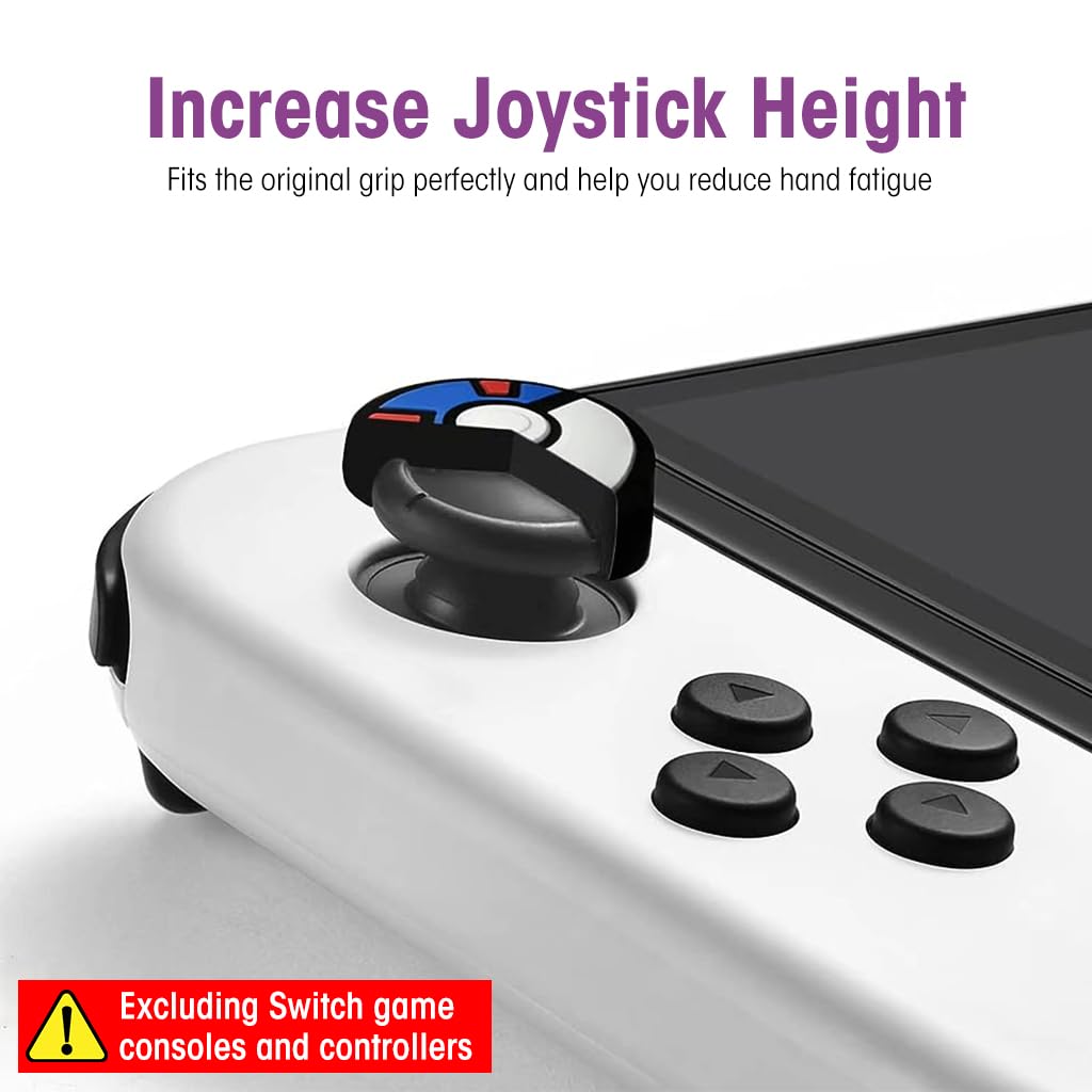 ZORBES® 4pcs Silicone Joycon Thumb Grip Caps Creative Ball Design Joy-Con Thumb Grip Cap Silicone Joy-Con Thumb Grip Cap, Suitable Controllers of Switch/OLED/Switch Lite