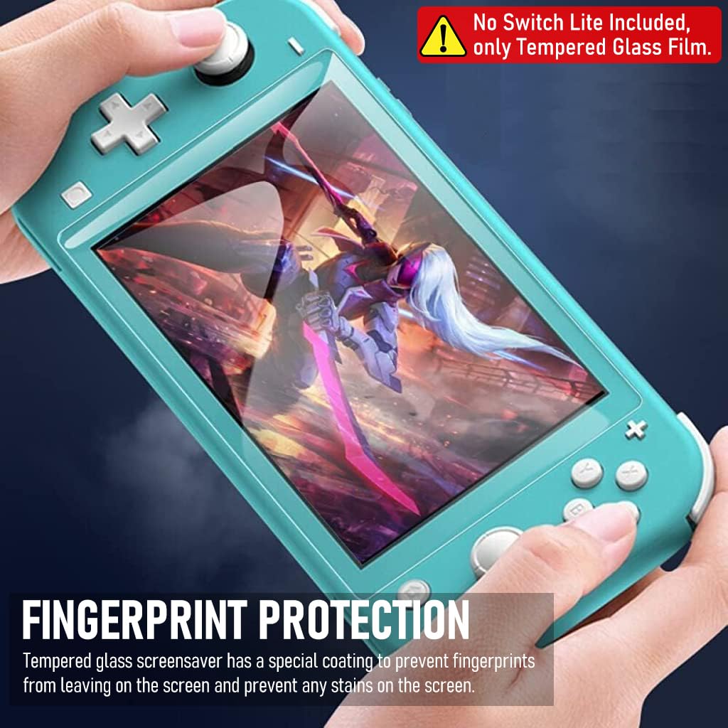 ZORBES® Tempered Glass Film for Switch Lite 2019, Anti-Scratch HD Tempered Glass Film Screen Protection HD Anti-Glare Protection Film for Switch Lite, 3pcs, No Switch Lite Included - verilux