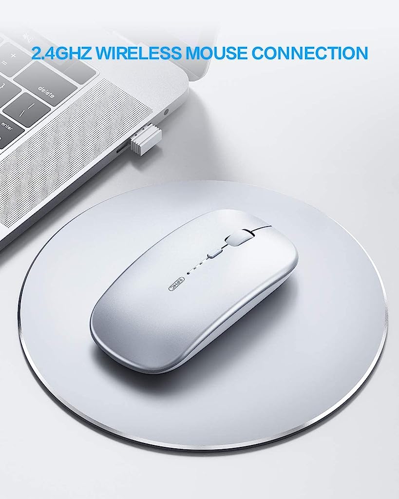 2.4 GHz+ BT 5.0/4.0 Wireless Rechargeable Mouse - verilux