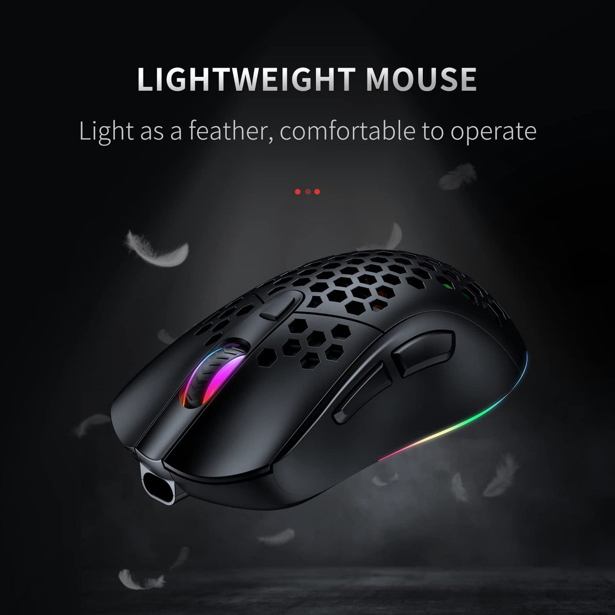 Verilux® New Wireless 2.4G Honeycomb Shell Gaming Mouse