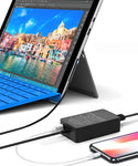 Verilux Charger for Surface Pro with 6ft Power Cord, 44W 15V 2.58A Power Supply AC Adapter for Surface Pro 7/6/5/4/3/X, Surface Laptop 3/2/1, Surface Go 2/1, Surface Book