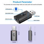 2-in-1 USB Car Bluetooth 5.0 Adapter