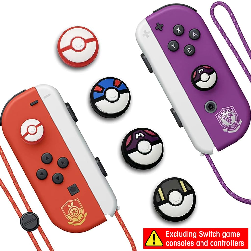 ZORBES® 4pcs Silicone Joycon Thumb Grip Caps Creative Ball Design Joy-Con Thumb Grip Cap Silicone Joy-Con Thumb Grip Cap, Suitable Controllers of Switch/OLED/Switch Lite - verilux