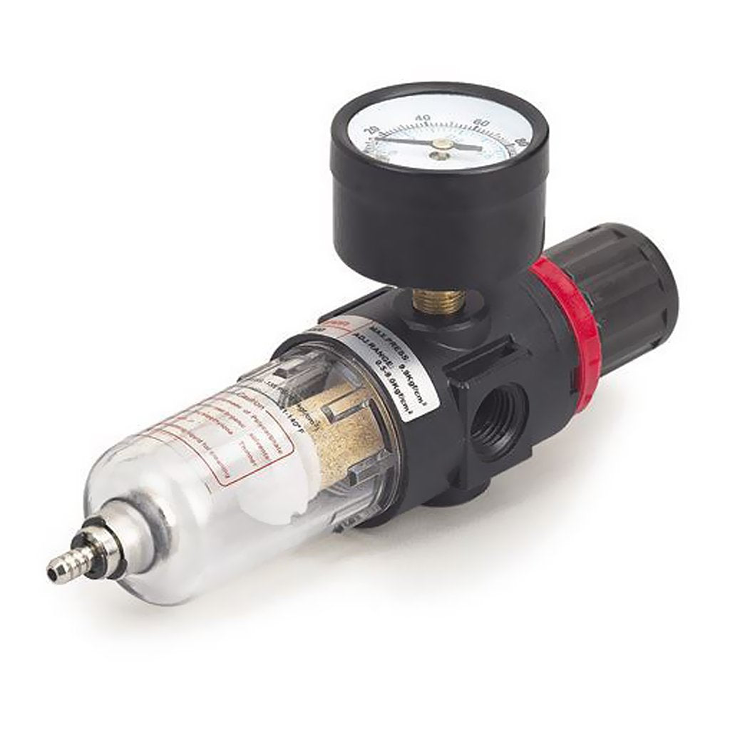 Verilux Air Pressure Regulator Water Separator Trap Filter Airbrush Compressor (Black)