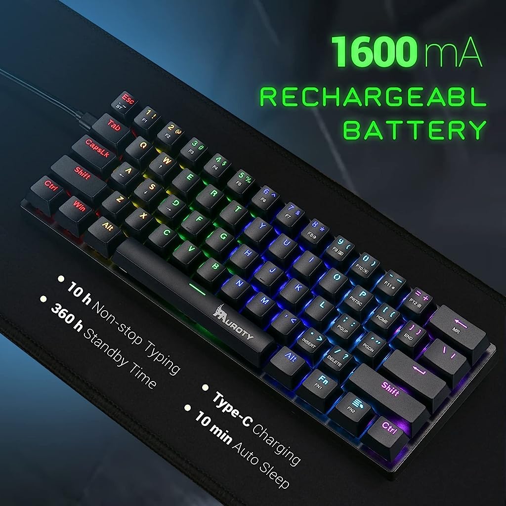 61 Keys 60% Wireless Gaming Keyboard - verilux