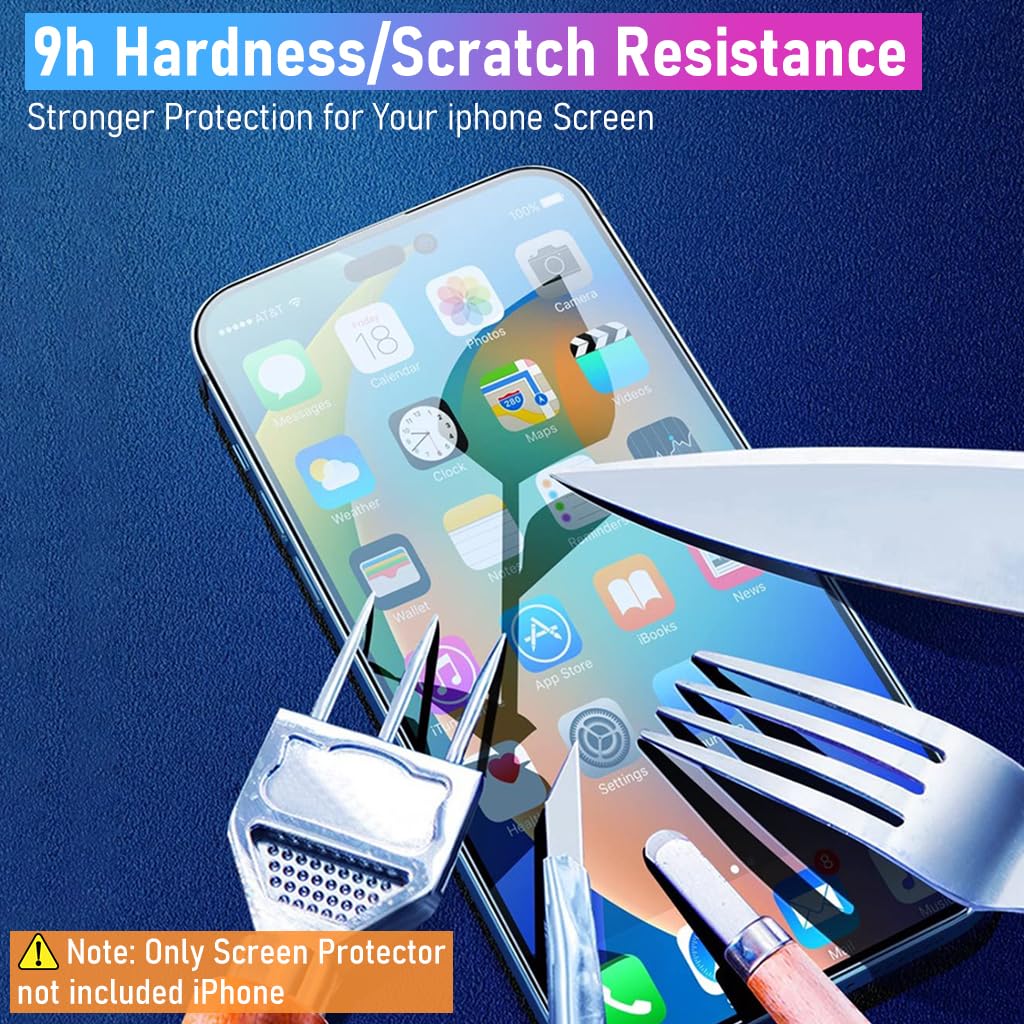 ZORBES® 2 Packs Tempered Glass Screen Protector for iPhone 14 Pro Max 9H Tempered Glass Screen Protector with Installation Tool Fingerprint-Proof Screen Guard for iPhone 14 Pro Max - verilux