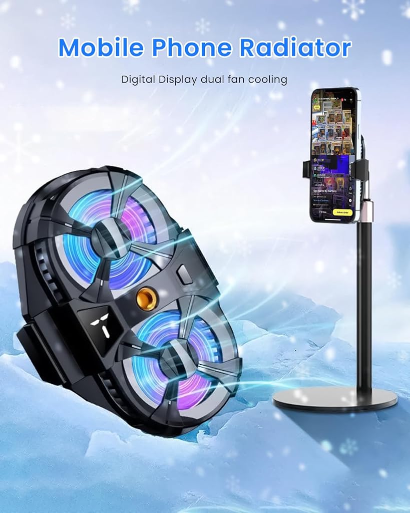 ZORBES® 3 Speed Adjustable Phone Cooler Gaming Fan M5 Plus