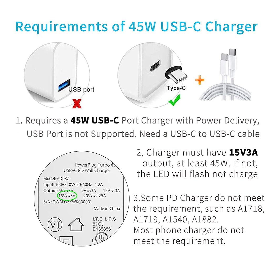 Verilux USB C to Surface Charging Connector, PD Adapter 45W Fast Charging Converter Compatible for Microsoft Surface Pro X/8/7/6/5/4/3 Go 1/2 Surface Laptop 4/3/2/1 (1 Pack, Connector Only) - verilux