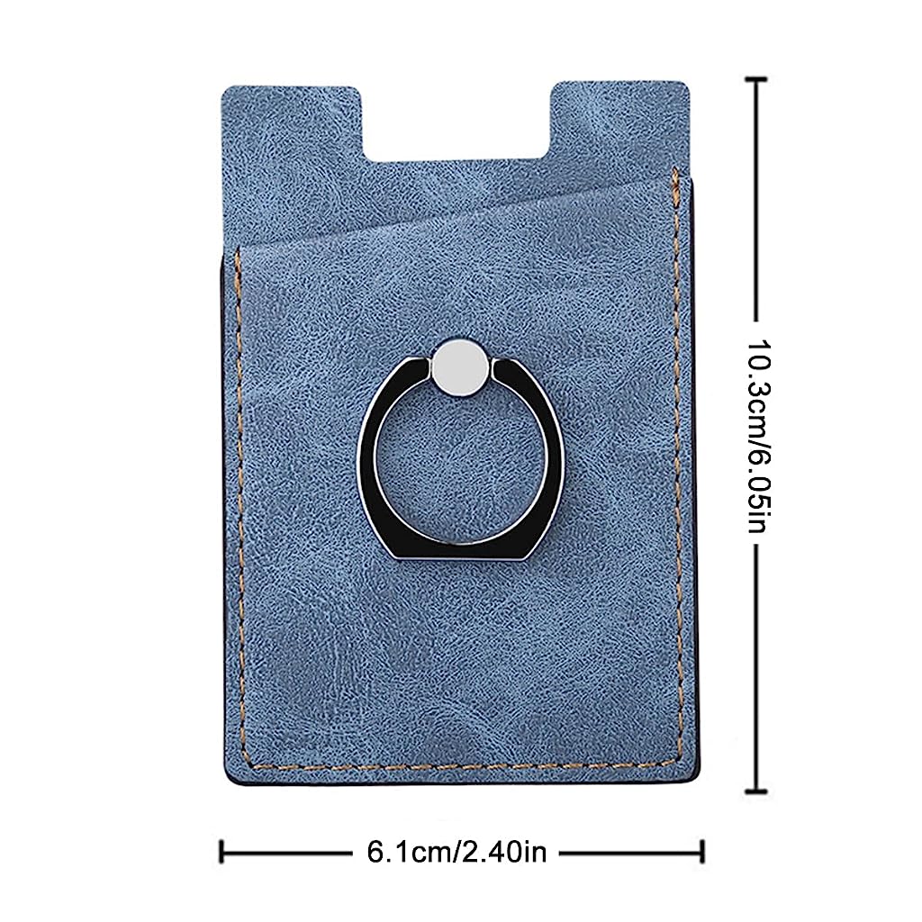 Phone Card Holder with Finger Ring -Blue (multi2) - verilux