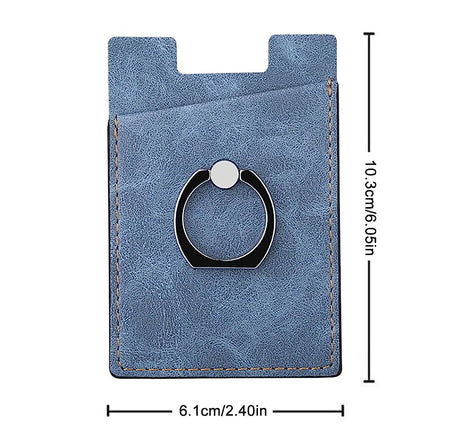Phone Card Holder with Finger Ring -Blue (multi2)