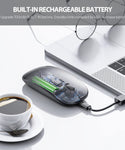 Verilux® Upgraded Ultra Slim 2.4G Silent Cordless Rechargeable Mouse 1600 DPI  (Space Grey)