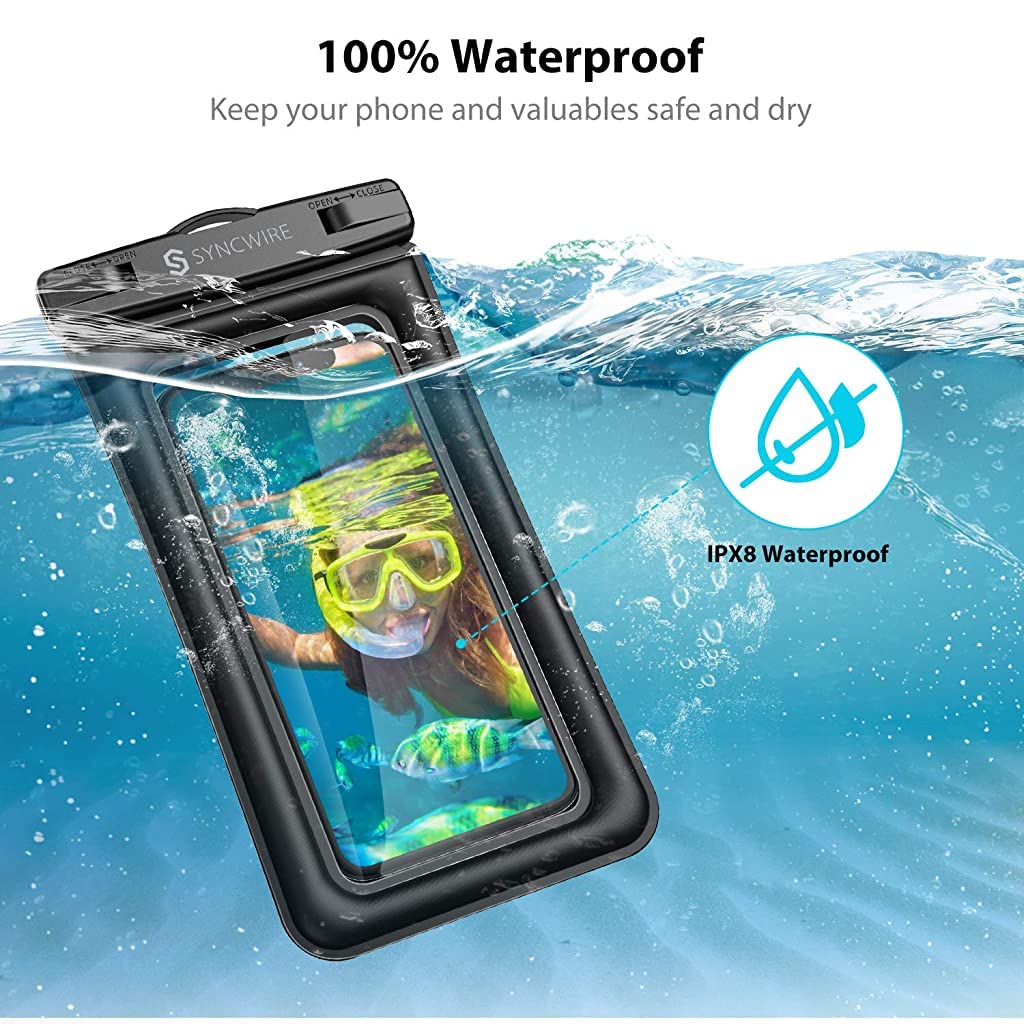 ZORBES® Waterproof Phone Case with Lanyard for Universal Phone Pouch 7.2'' for iPhone 13 Pro Max 13 Mini 12 11 Pro Max Xs Max XR X 8 7 6S, - verilux