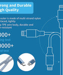 Verilux Type C to Light-ning Cable 6.6FT/2M [MFi Certified] Nylon Braided Cord PD Fast Charging USB C Cable for iPhone 13/12/12 PRO Max/12 Mini/11/11PRO/XS/Max/XR/X/8/8Plus/iPad - Blue