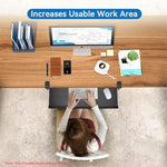 Verilux Keyboard Stand with Mouse Mat, Keyboard Tray Under Desk, Pull Out Keyboard Rack, Nail-Free Installation Drawer Style Keyboard Rack Clamp Mount Pull Out Keyboard Holder for PC/Office Desk - verilux