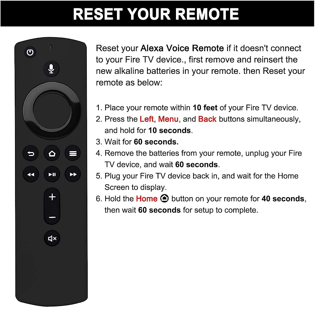 Verilux Amazon Fire TV Stick Remote with Voice Control,Perfectly Compatible with Amazon 1st & 2nd Gen Fire TV Cube, Fire TV Stick,Fire TV Stick 4K and 3rd Gen Amazon Fire TV - verilux