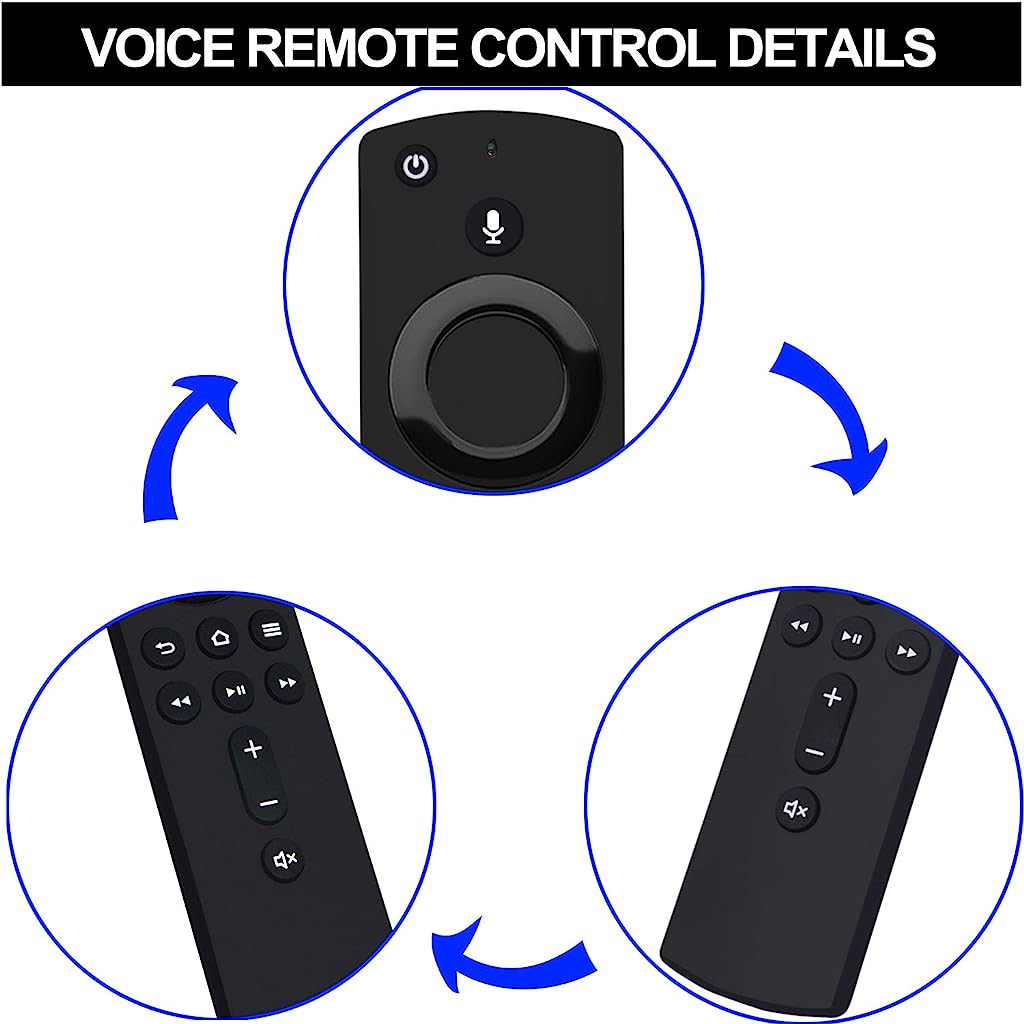 Verilux Amazon Fire TV Stick Remote with Voice Control,Perfectly Compatible with Amazon 1st & 2nd Gen Fire TV Cube, Fire TV Stick,Fire TV Stick 4K and 3rd Gen Amazon Fire TV - verilux