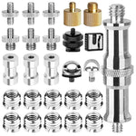 ZORBES® Camera Tripod Adapter, 26Pack Camera Screw Mount Set 1/4 to 1/4 Tripod Screw, 1/4 to 3/8 Camera Mount Adapter, Hot Shoe Adapter, Tripod Mount Adapter Set for Tripod/Monopod/Quick Release Plate