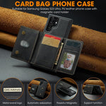 ZORBES® Leather Phone Case for Samsung Galaxy S23 Ultra 2 in 1 Phone Cover with Magnet Card Holder PU Leather Phone Case for Galaxy S23 Ultra with Magnet Card Organizer Cash Wallet, Black