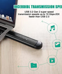 Verilux M.2 NVME SATA SSD Enclosure, Dual Protocol Aluminum Alloy SSD Case with USB C 3.1 Gen 2 USB3.0 to M.2 M-Key B+M Key Enclosure, Support Up to 2TB, Fits 2242 2260 2280, USB & USB C Devices