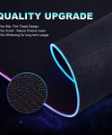 Verilux LED Gaming Mouse Pad RGB Mouse Pad with 14 Lighting Modes, Non-Slip Rubber Base Mouse Mat for Laptop Computer PC Games