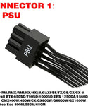 Verilux Black 8 Pin Male to Dual PCIe 8(6+2) Power Adapter Cable for Corsair Thermaltake Cooler Master Modular Power Supply,24+9 inches